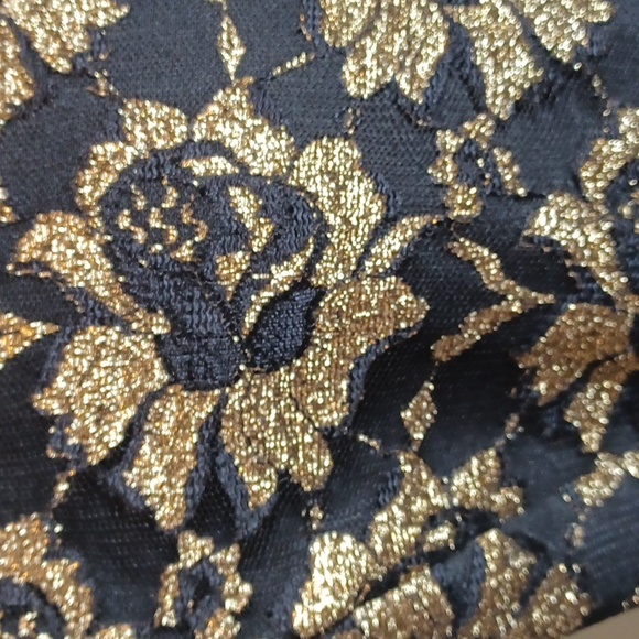 Vintage Good Times black and golden floral elegant jacket button down Made USA - Picture 5 of 10